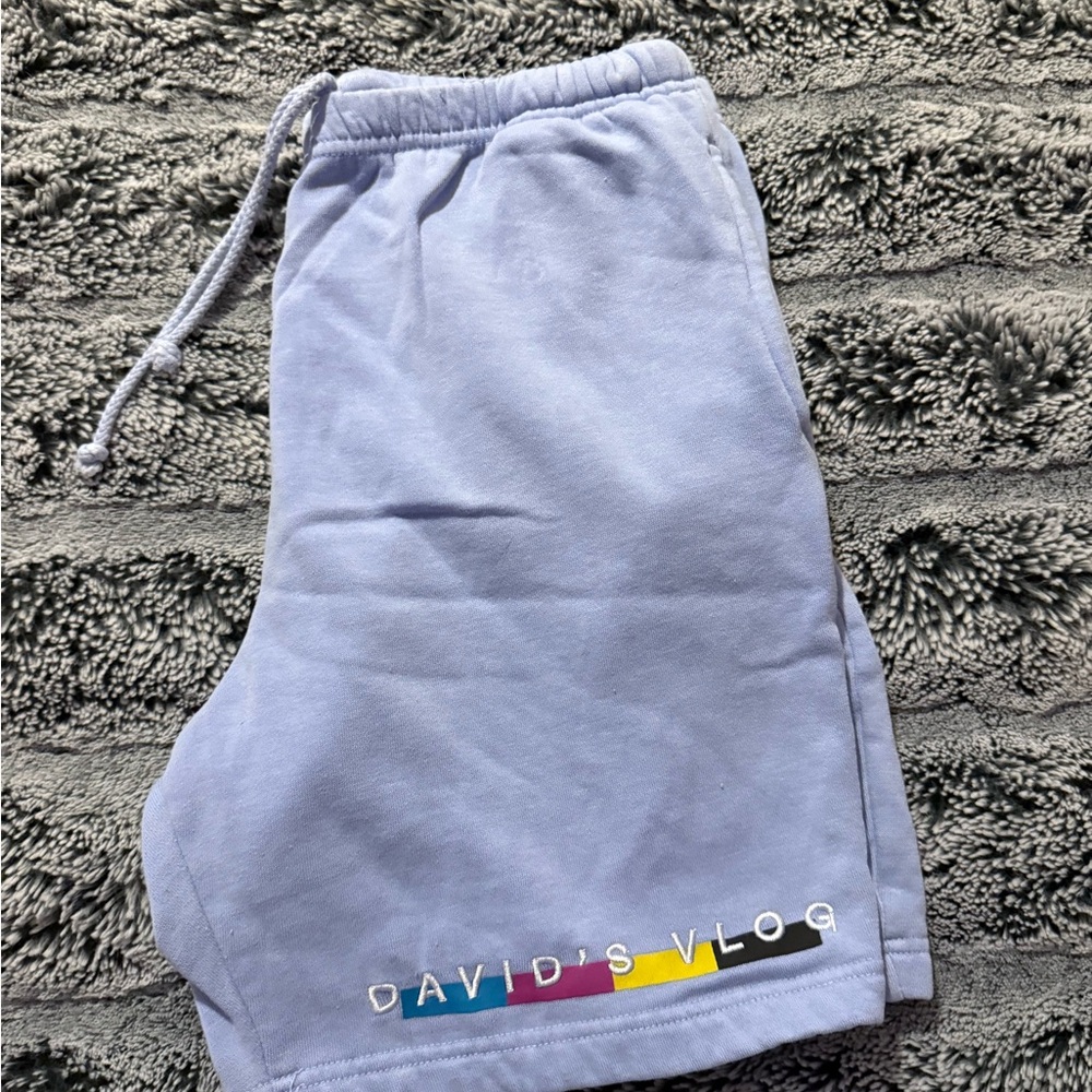 David’s Vlogs Blue Shorts